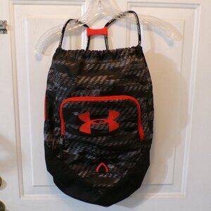 UNDER ARMOUR WOMEN'S BLACK, RED AND WHITE DRAW STRING BACK PACK